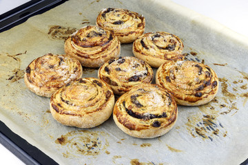 Homemade fresh cinnabon rolls. Sweet pastry bakery cinnamon bun.
