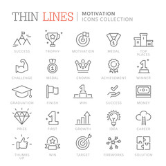 Collection of motivation icons
