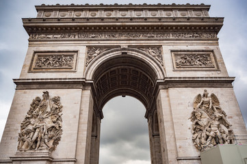 Fototapeta na wymiar Arch of Triumph in Paris.