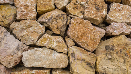 Brickwork masonry of  large stones