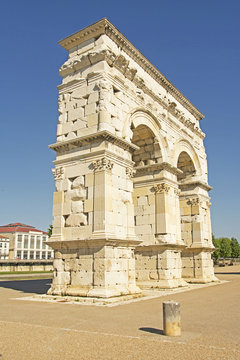 Ancient Roman Arch of Germanicus in Saintes, France.