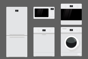 Home appliances. Flat design
