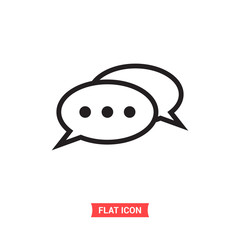 Chat vector icon, dialog symbol