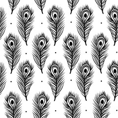 Peacock feathers, seamless pattern for your design