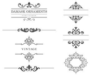 Vintage Text Frames and Dividers - obrazy, fototapety, plakaty
