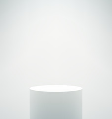 Empty White Podium