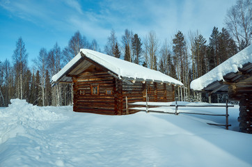 Russian Traditional wooden peasant house