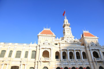 Fototapeta na wymiar City Hall in Ho Chi Minh City, Vietnam