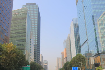 Modern architecture office building Seoul South Korea