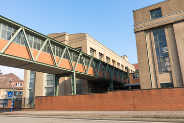 mining building with blue sky