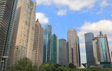 Fototapeta premium Shanghai Pudong financial district cityscape China.