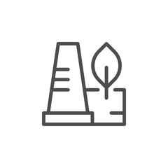 Environmentally save factory line icon