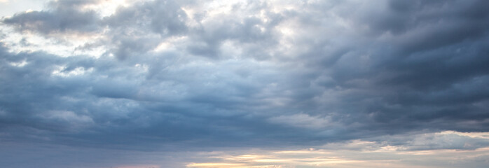 sky with dark clouds after storm