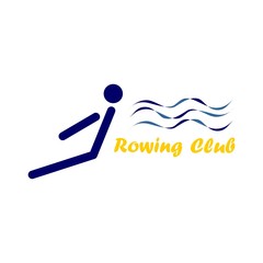 Rowing sport vector emblem image