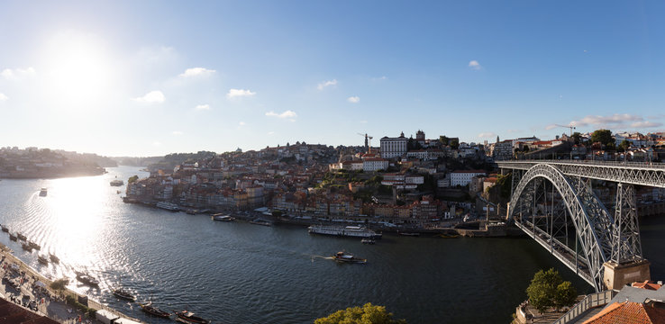 Oporto with the Dom Luiz bridge, Portugal