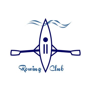 Vector image emblem for rowing