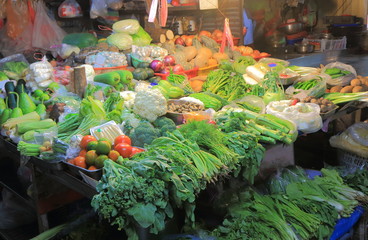 Third market fresh vegetable Taichung Taiwan