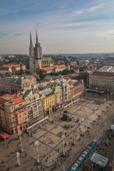 Obraz premium Old square in Zagreb Croatia