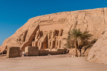 Colossus of The Great Temple of Ramesses II, Abu Simbel, Egypt.