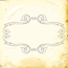 Vector baroque of vintage elements for design. 
