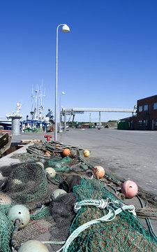 Laesoe / Denmark: Summer in the fishing port of Oesterby Havn