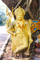 hindu god lord vishnu statue in India. Goa
