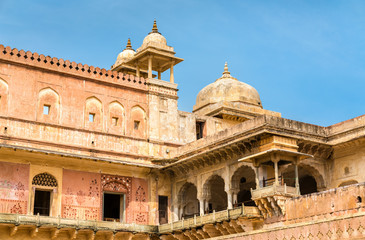 View of Amer Fort in Jaipur. A major tourist attraction in Rajasthan, India