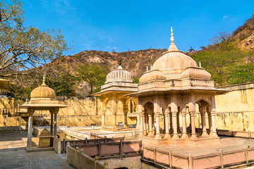 Fototapeta na wymiar Royal Gaitor, a cenotaph in Jaipur - Rajasthan, India