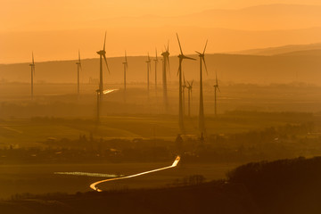 Wind Farm of Wind Turbines