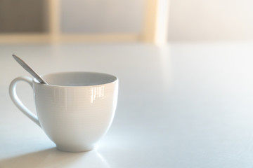 Coffee cup on table