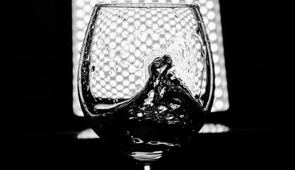 a glass of water