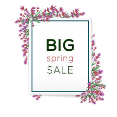 big spring sale flowers card