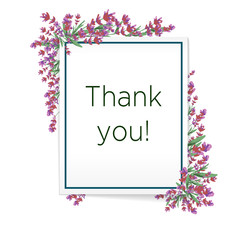 thank you greeting flowers card