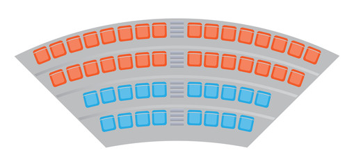 Fototapeta premium Seats map at the football stadium