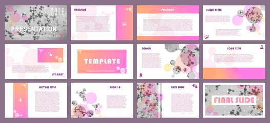 Fototapeta premium Chemistry backgrounds of digital technology. Molecule and blurred elements for presentation templates. Leaflet, Annual report, cover design. Banner, brochure, design. Flyer. Vector illustration