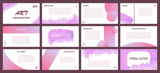Watercolor backgrounds of digital technology. Purple  elements for presentation templates. Leaflet, Annual report, cover design. Banner, brochure, layout, design. Flyer. Vector illustration