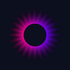 Purple neon circle