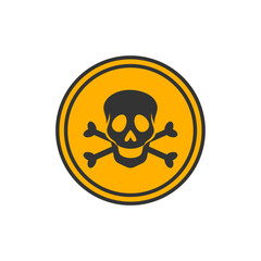 Circle yellow danger sign