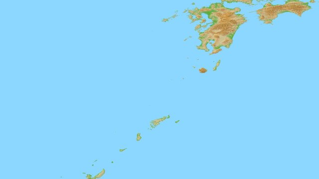 日本列島、沖縄から北海道