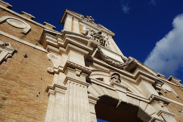 Fototapeta na wymiar Porta Pia, ancient gate in Rome, Italy