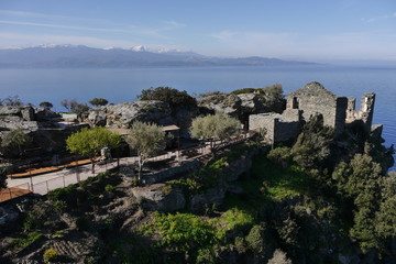 Fototapeta na wymiar Nonza - historische Küstenstadt auf Korsika