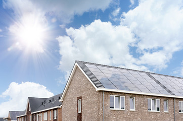 Solar panels on new houses