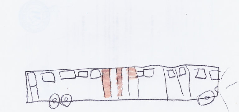 Drawing Abstract Baby bus