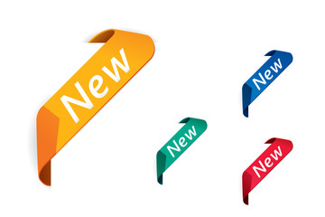 Set of new label design. Vector illustration