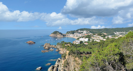Fototapeta na wymiar der beliebte Badeort Tossa de Mar an der Costa Brava,Katalonien,Mittelmeer,Spanien
