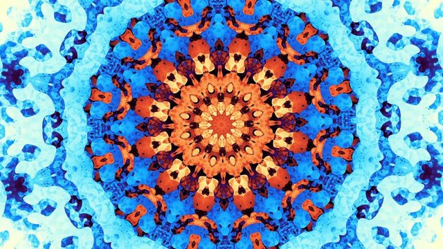 Spinning abstract ornamental vintage circle. Abstract esoteric mandala symbol.