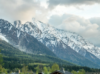 View around Chamonix town in France