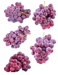 red grape isolated on white background.