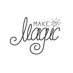 Make magic lettering vector illustration