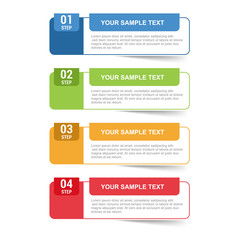 Banner infographic template four option or step for business